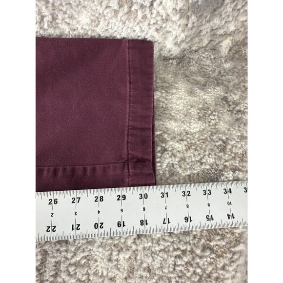 LL Bean Size 8 Classic Fit Straight Leg Pants Purple Fleece Lined Cotton Stretch - Picture 6 of 12